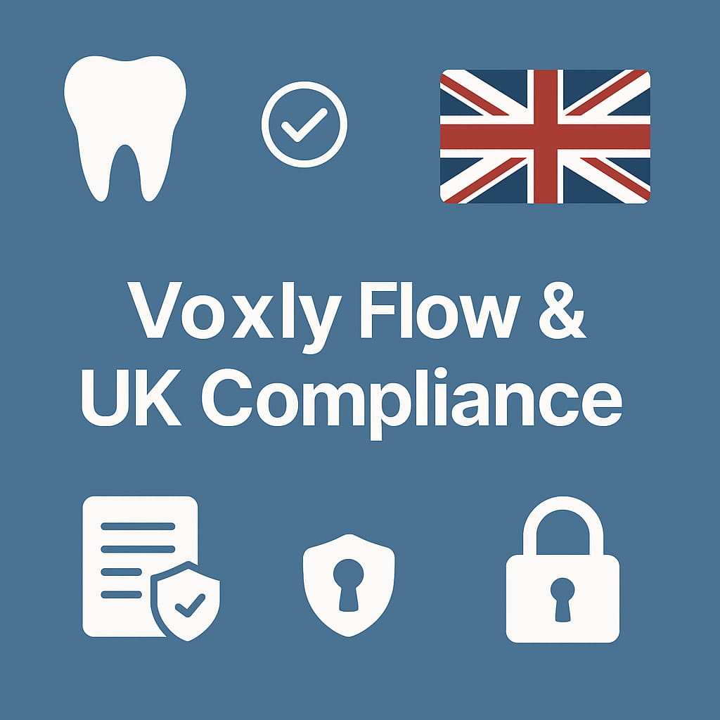 Voxly Flow's comprehensive approach to UK dental software compliance, ensuring all necessary certifications and security measures are in place for dental practices